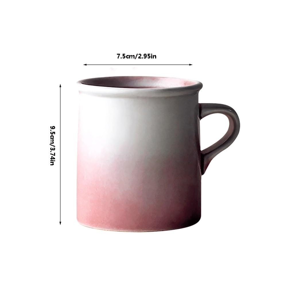 Taza de té Taza de cerámica, 1 juego taza café con degradado rosa, capacidad 340 ml for beber agua en casa, leche, té