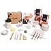 Töpfern & Keramik DIY Starter-Kit für Anfänger. Bastelset beinhaltet: lufthärtender Ton, Modellierwerkzeuge, Acrylfarben, Pinsel, transparenter Lack, Anleitung (Weiß/Basis, 1-2 Personen)