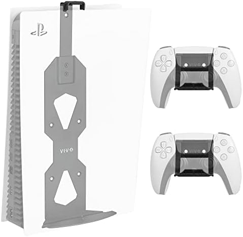 VIVO Steel Wall Mount Bracket Designed for PS5 Gaming Console, Vertical Display for Playstation 5, Open Design, Black, MOUNT-PS5B