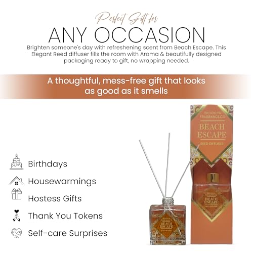 Difusor aromático Beach Escape 100ML vidrio rectangular miniatura 7