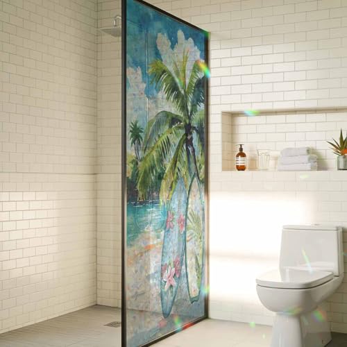 Vinilo decorativo azul verdoso para ventana 23.6x59 in miniatura 4