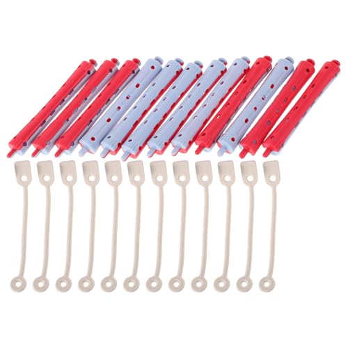 SHOWERORO 12 Rulos Rizadores De Pelo De Plástico Para Permanente Rulos Cortos Para Ondas Frías Para Permanente Rizar El Pelo