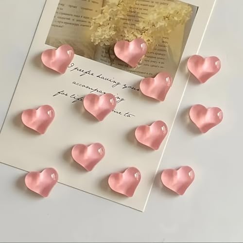 10 imanes decorativos en forma de corazón miniatura 4