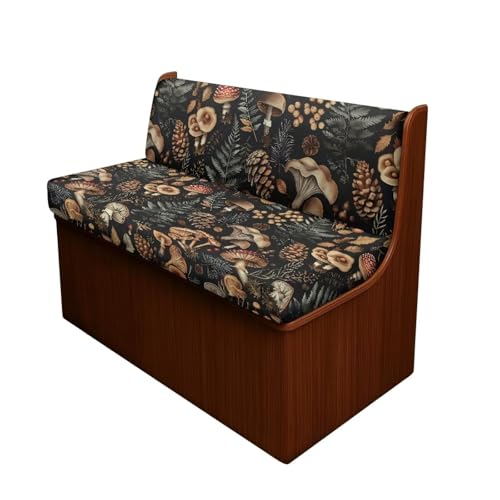 SUITOSELFY Mushroom RV Dinette Cushion Covers - Stretchy Seat Covers for Camper Couch, Booth Set...