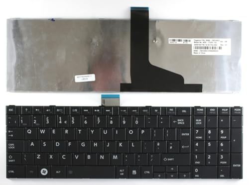 Power4Laptops Reino Unido Negro Teclado de Repuesto para Ordenador portátil Compatible con Toshiba Satellite C850 10C