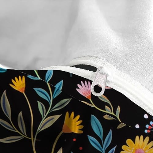 Parure de couette fleurs double en microfibre de qualité supérieure
