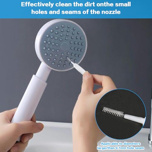 60 Stück Duschkopf Reiniger Bürste, Mini Duschkopf Reinigungsbürste Set, Mini Spaltreinigung Bürste, Multifunktionale Duschdüsen Reinigungsbürste Werkzeuge für Handyloch Computertastatur