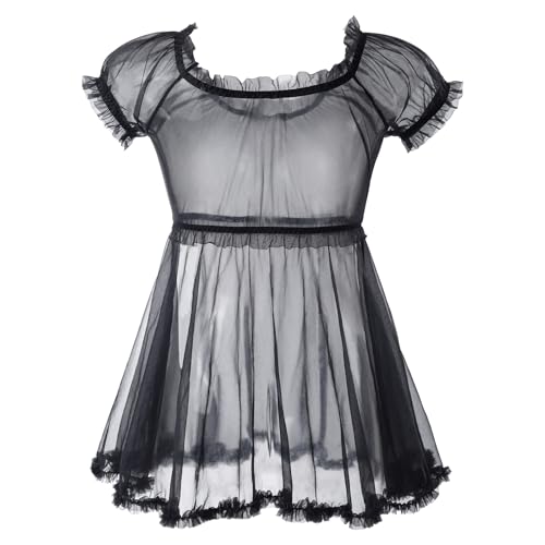 Falda de malla LittleForBig unisex con transparencia ligera y cintura elástica adaptable 5