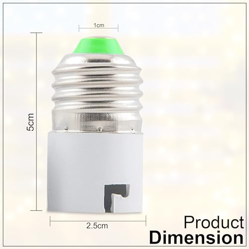Image of GLUN LED Bulb Holder Converter, Pack of 4 (E27 Ring to B22 Pin) Holder Converter Base, Light Bulb Socket, For Office, Basement, Pantry Room, & Home Use