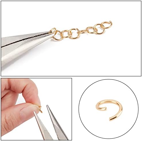 UNICRAFTALE 500Pcs 6mm Golden Stainless Steel Jump Rings Open Jump Rings Connector Jewelry Findings for Jewelry Making& Craft projects and Necklace Repair