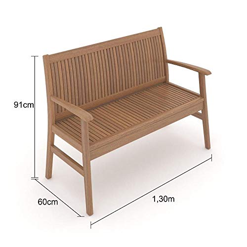 SOFA 2 LUGARES ARPOADOR JATOBA 130X60X91H