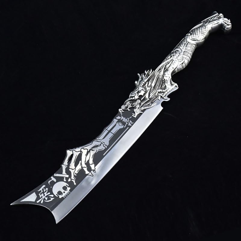 Meat Cleaver,Cleaver Knife 9.3 Inch Chopper Knife Sharp Long Chop Machete Longquan Kitchen Hatchet Knives Big Bone Poultry Tools Handmade, LAMAJIGA5844