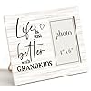 Life is just better with grandkids wood picture frame grandparents day gifts grandparents picture frames grandkids photo frame grandparents gifts 4 x 6 inch photo  urban country home decor