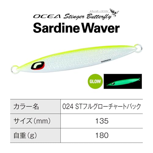 スティンガーバタフライ サーディンウェーバー 180g STフルグローチャートバック の商品画像2枚目