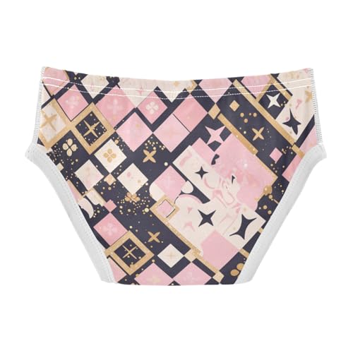 KLL Golden Glitter Pink Leopard Print Toddler Boys' Pure Cotton Training Underwear Cute Children Undies2