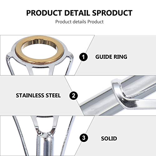 Kit de reparo de vara de pesca Besportble, 5 peças, kit de reparo de vara de pesca de aço inoxidável