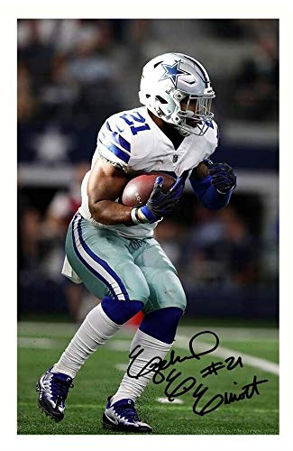 DS Ezekiel Elliott - Dallas Cowboys Signed Autographed 21cm x 29.7cm A4 Photo Poster