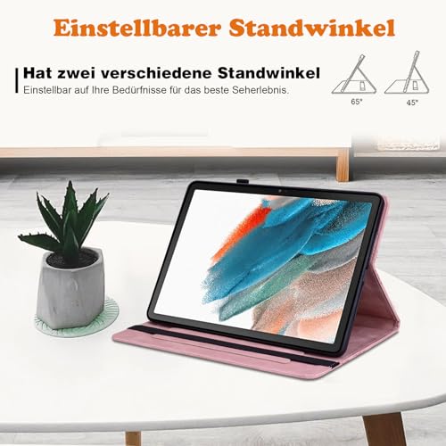Étui Samsung Galaxy Tab A7 10.4 BOLELAW rose en cuir avec support