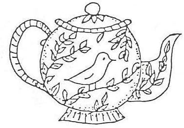 Rubber Stamp: Teapot #4