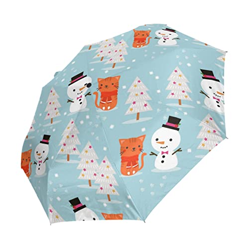 Parapluie pliable enfant et femme motif mignon chat idée cadeau