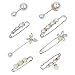 SIOPPKIK 8 Pièces Pinces pour Châle, Broche Femme Épingle à Nourrice avec Faux Strass et Perle pour la Fixation de Pull, Châles et Robes, Épingles de Sûreté pour Femmes Filles Vêtements Décoration
