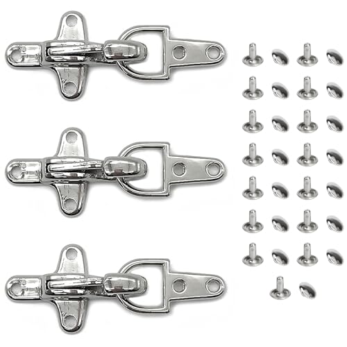 Niuhong 3 Pcs Conector Hebilla Hebillas Chalecos Cuero Motocicleta Clip Cierre Chaleco Motociclista Soporte Clip Cierre Cuero Chaqueta Blusa Ropa Accesorios Manualidades DIY Ganchos Costura (B)