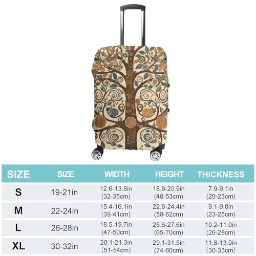 Tree of Life Luggage Cover, Washable Elastic Suitcase Cover Protector Fit 18-32 Inch Luggage2