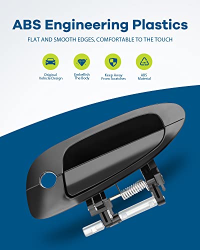 Lujuntec Exterior Door Handles,Front Rear Door Handles Driver Left Passenger Right Side,Replacement For 2002-2006 For Nissan For Altima,4Pcs Black Handles Replace 806078J009,Ni1310123 #TOP4