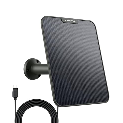 CAMOVUE Solar Panel SP-10 for Wildlife Trail Camera, 6W Fast Charging for Nonstop Power, Suitable for Outdoors, Flexible Installation, IP65 Weatherproof, Only Compatible with CAMOVUE Talon Pro
