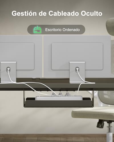 Miniatura 4 de Devoko Escritorio Elevable Eléctrico 140 X 80 Cm De Carga Usb A Y C, Escritorio Ajustable En Altura Con Tablero, 3 Función De Memoria Y Anticolisión, Regulable En Altura 72-118cm, Negro