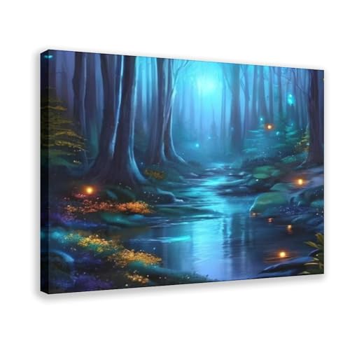 Poster mural magical wonderland décoration salon tableau fantasy forest