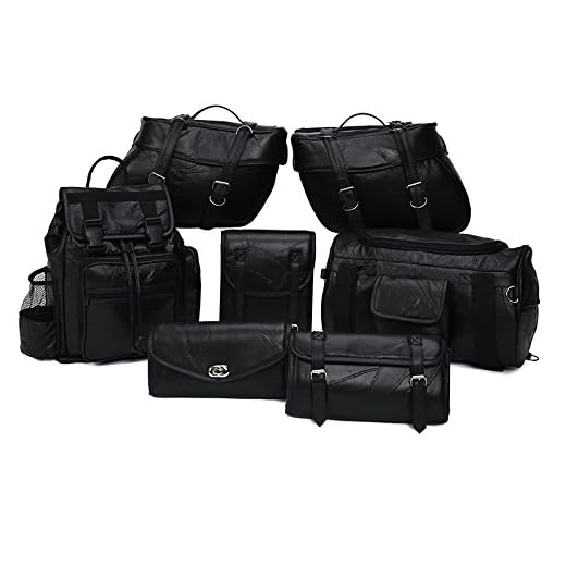How to choose motorcycle luggage Barton Genuine Leather Motorcycle Bag Set