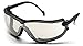 Pyramex V2G Safety Glasses, Black Frame/Indoor-Outdoor Mirror Anti-Fog Lens