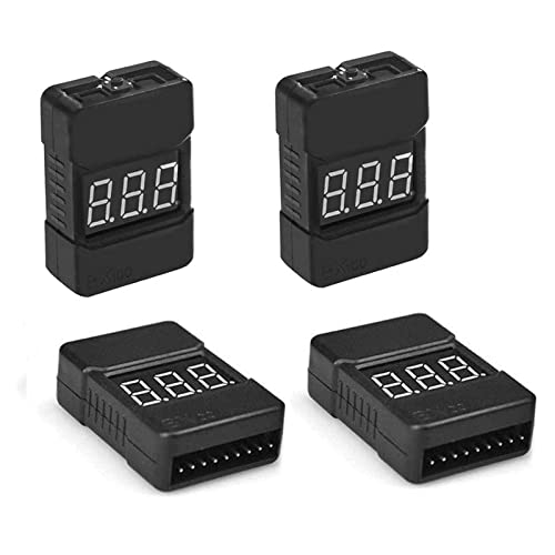 Testeur de tension 2 en 1 LiPo 1-8S en lot de 5 pour batteries Li-ion et Li-Fe