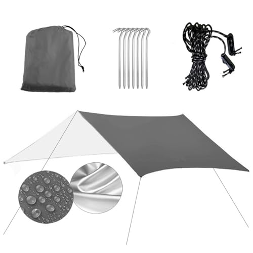 Waterproofed Camping Tarps Set Sun Protecting Outdoor Awnings Canopies Tarps for Backpacking and Traveling