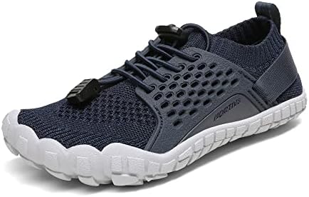 NORTIV 8 Unisex-Child Quick Dry Barefoot Lightweight Athletic Outdoor Water Sports Shoes, Dark Blue/2-4 Big Kid (Aqua-K2)