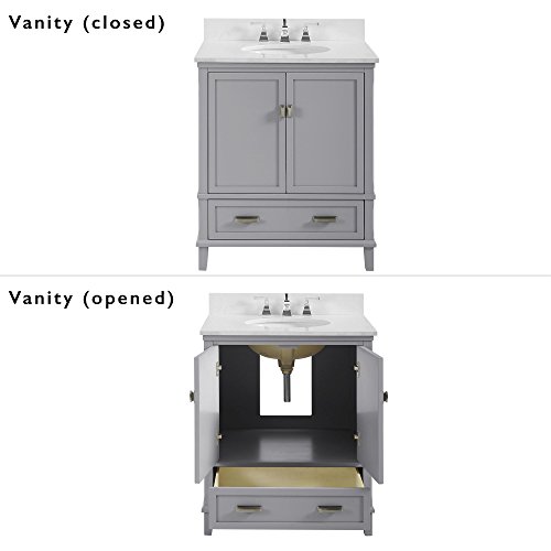 Dorel Living Otum 30” Bathroom Vanity, Gray #TOP2