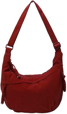 Lushandy Nylon Crossbody Bags for Women, Crescent Bag Luna Bag Casual Hobo Crossbody Purse Dumpling Bags Moon Shoulder Purse