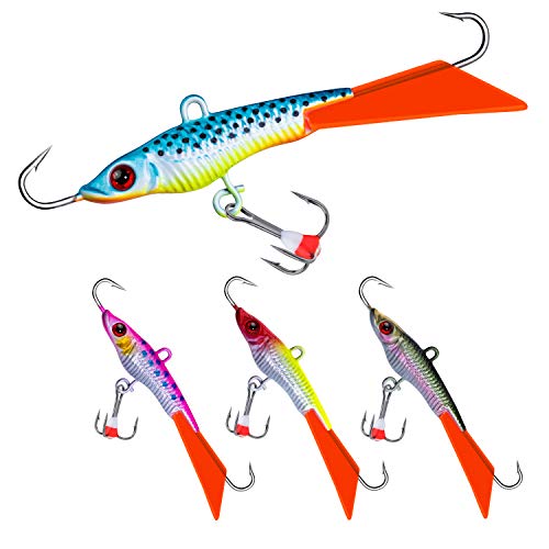 Goture ice Fishing jigs Walleye ice Fishing Lures Crappie kit Glow Dark Saltwater for Saltwater and Freshwater Fishing baits and Lures for bass