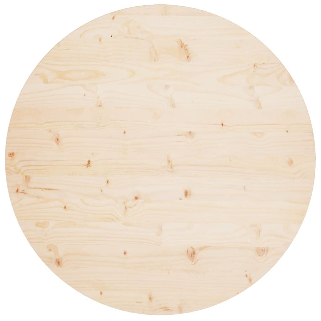 Dessus de Table Diamètre 90x2,5 cm Bois de Pin Massif Jaune Plateau de Table Ronde Facile à Nettoyer Plateau de Restaurant pour Tables Basses Tables d'appoint Tables de Bar Tables Consoles