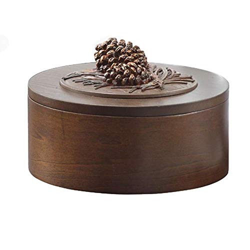 Boîte à bijoux ronde en bois cadeau pour femmes idéal pour bague et boucles