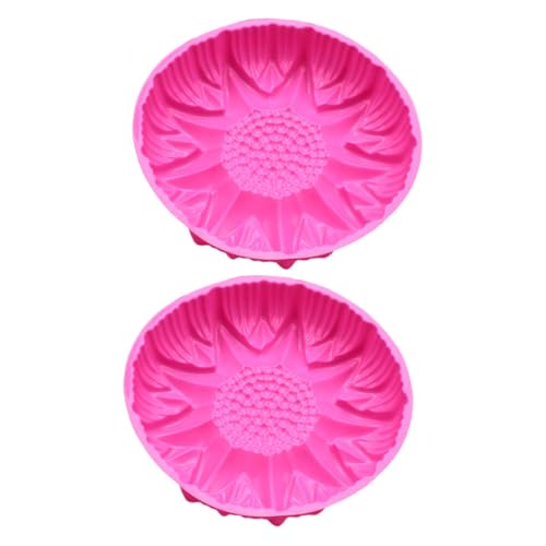 iplusmile 2 piezas Molde de Silicona para Pasteles Girasol Accesorio para Hornear DIY Resistente al Calor Reutilizable para Repostería