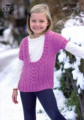King Cole Childrens Tunic & Waistcoat Comfort Knitting Pattern 3306 Chunky