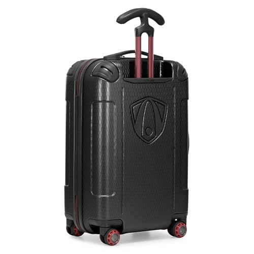 Image of Traveler's Choice Maxporter II Polycarbonate Hardside Trunk with Spinner Wheels, Black, 22-Inch Carry-on Luggage
