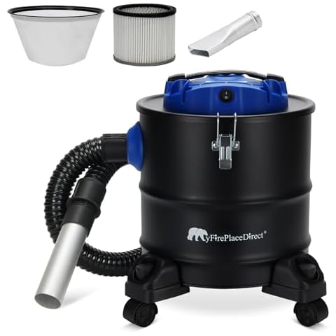 MYFIREPLACEDIRECT 1200W Ash Vacuum Cleaner, 18L/4.8 Gallon Ash Vacuum Collector with Blow Function for Pellet Stoves, Fireplaces (Wheel) Cover