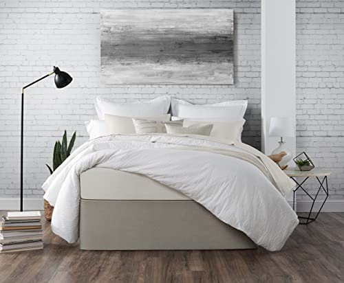 Standard Textile Circa Bed Wrap, Modern Bed Skirt Alternative With Bamboo Core, Haze, King/Cal King #TOP1