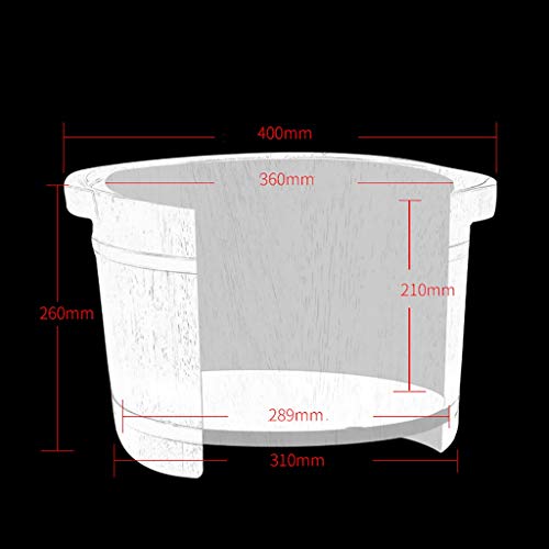Tina de madera para baño de pies tipo barril miniatura 6