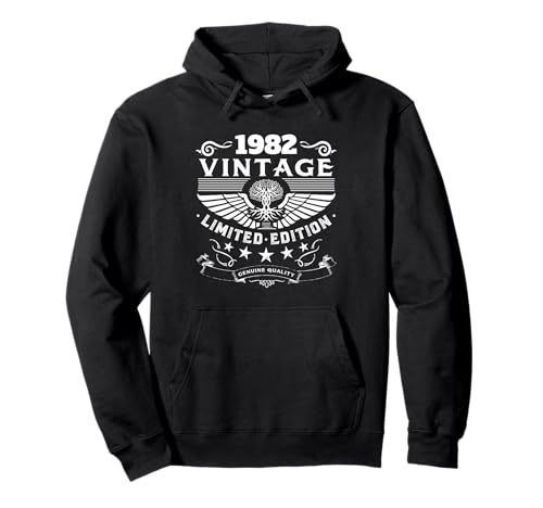 Camiseta vintage 1982 para mujer, edición limitada, cumpleaños 1982 Sudadera con Capucha