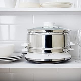 Tefal, Cuiseur vapeur, Cuisson saine, Bols en acier inoxydable, Empilables, Minuterie, Arrêt automatique, Pièces lavables au lave-vaisselle, Convenient Series, VC145130