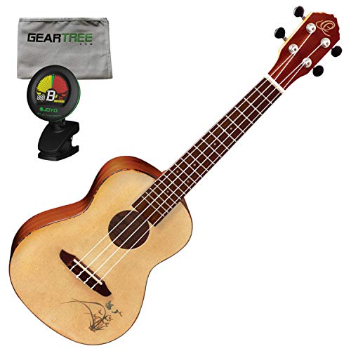 Ortega Guitars RU5 Bonfire Series Ukulélé de concert avec reliure tortue et lase - Les Beatles, Paul McCartney, John Lennon, RIngo Starr, George Harrison Ortega Guitars RU5 Bonfire Series Ukulélé de concert avec reliure tortue et lase